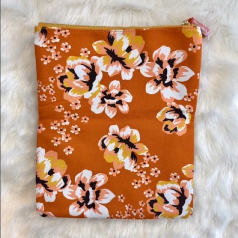Floral & Marigold Clutch/Tablet Case Vegan Leather
